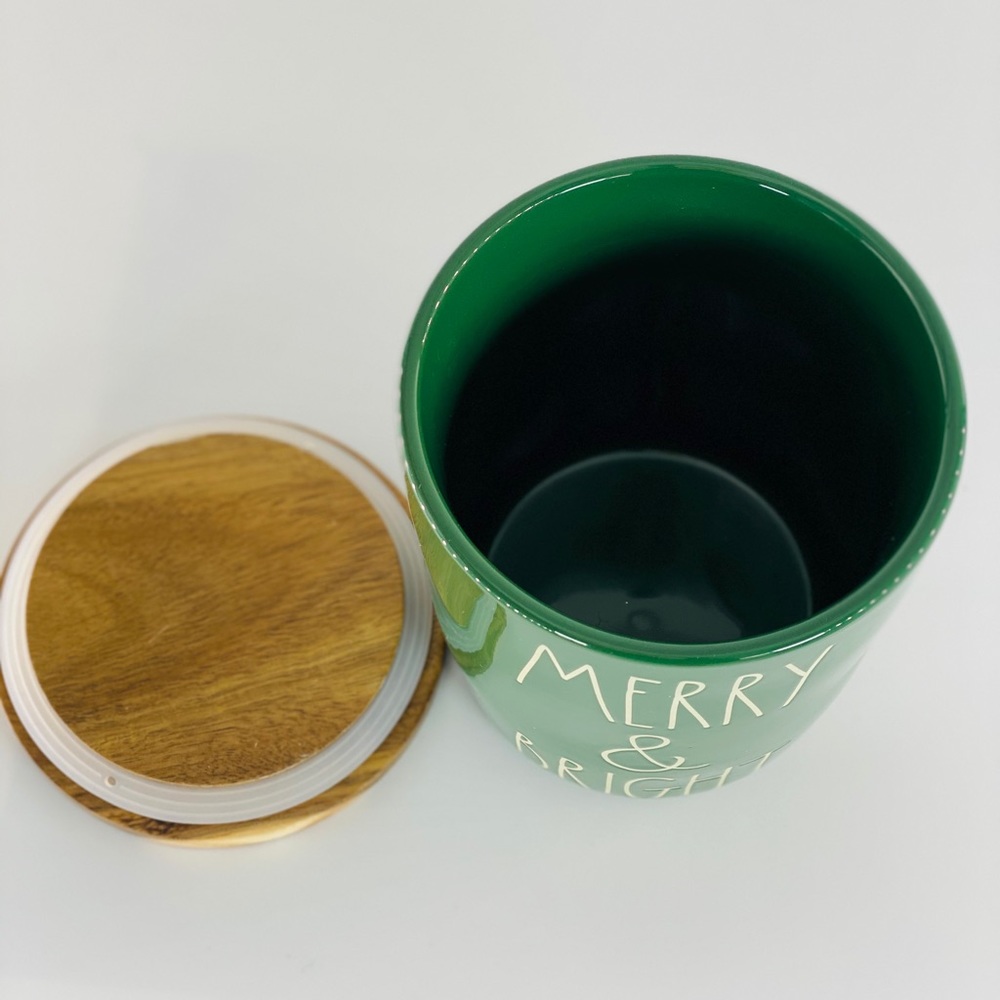 Rae Dunn Green Merry and Bright Container - Picture 6 of 10